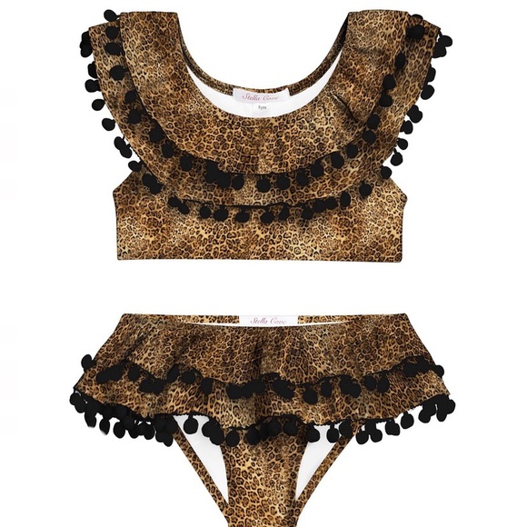 Stella Cove Other - Stella Cove Cheetah Pom Pom Bikini